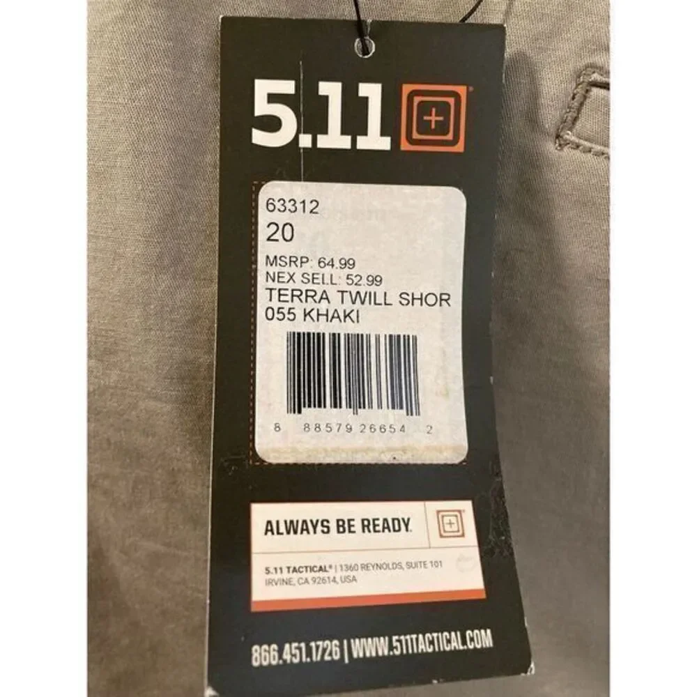 5.11 Tactical Women's Terra Twill‎ Short Khaki size 20 NWT